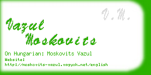 vazul moskovits business card